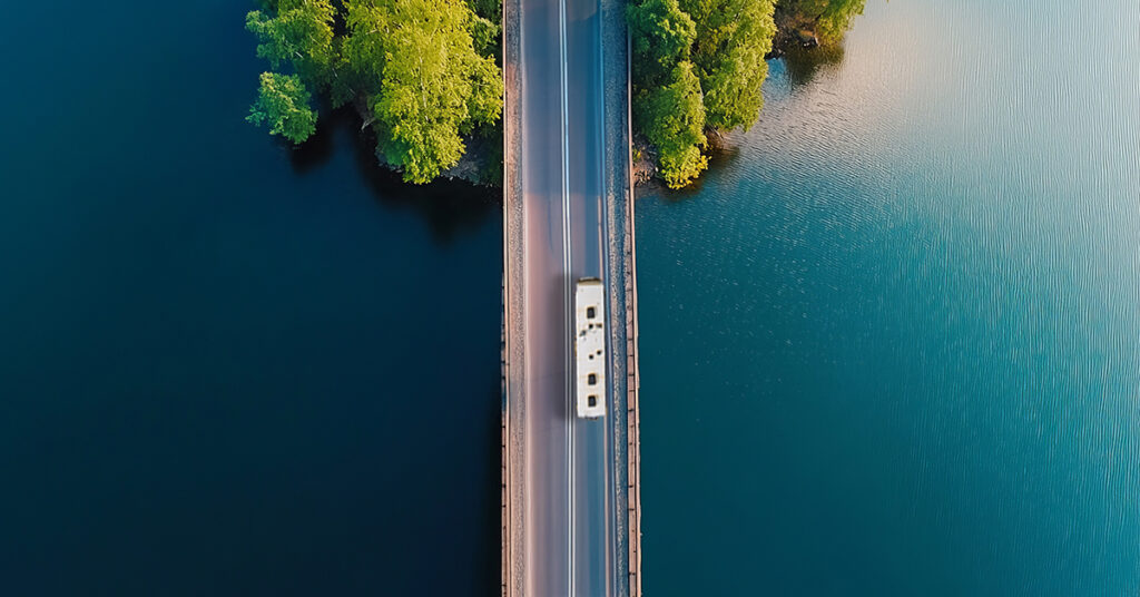 Lake bound RV travel