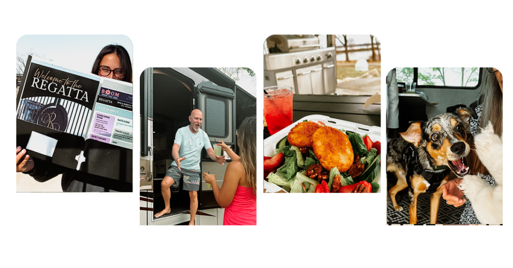 Concerige service with welcome folders, food and drink delivery, and 